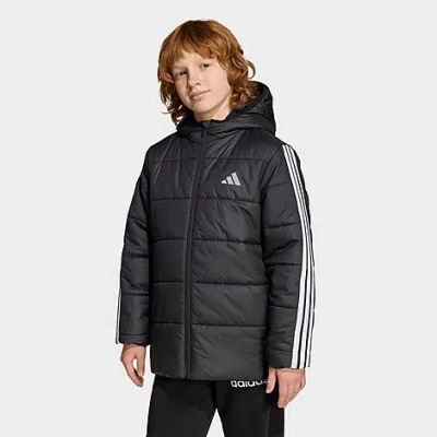 Adidas Originals Big Kids Essentials 3-stripes Padded Jacket In Black
