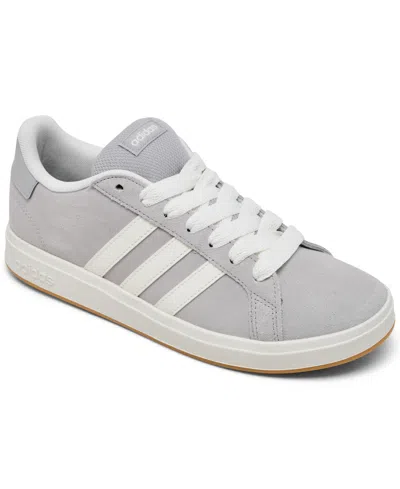 Adidas Originals Big Kids Grand Court 00s Casual Sneakers From Finish Line In Gray,white