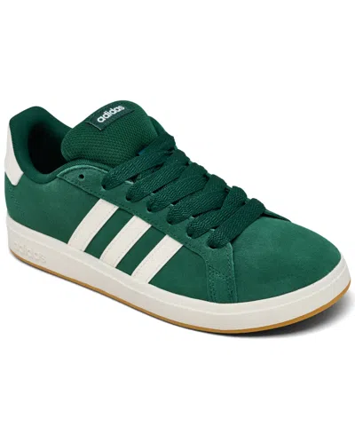 Adidas Originals Big Kids' Grand Court 00s Casual Sneakers From Finish Line In Green,white