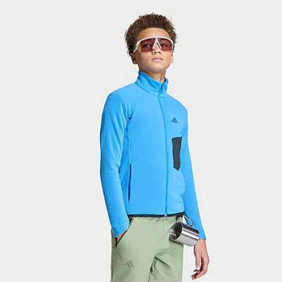 Adidas Originals Big Kids Terrex Multi Full-zip Hiking Jacket In Blue