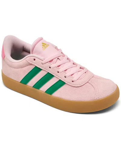 Adidas Originals Big Kids Vl Court 3.0 Casual Sneakers From Finish Line In Pink