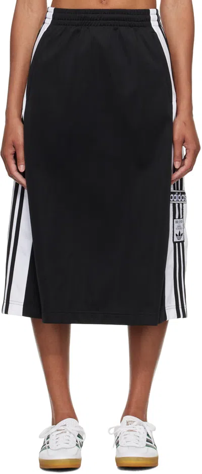 Adidas Originals Black Adibreak Midi Skirt