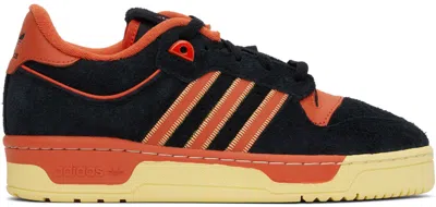 Adidas Originals Black & Orange Rivalry 86 Low Sneakers In Cblack/prered/easyel