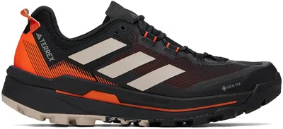 Adidas Originals Black & Orange Terrex Skychaser Tech Gore-tex Sneakers In Core Black / Wonder