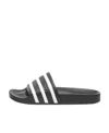 Adidas Originals Man Sandals Black Size 5.5 Rubber In Black