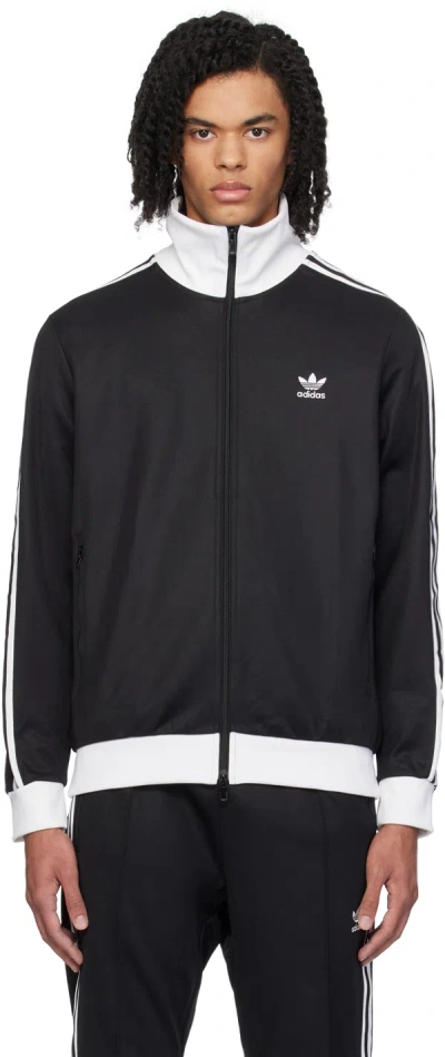 Adidas Originals Black & White Beckenbauer Track Jacket In Black / White