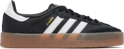 ADIDAS ORIGINALS BLACK & WHITE SAMBAE SNEAKERS