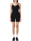 Adidas Originals Black Essentials Rib Ccotton Jumpsuit In Black