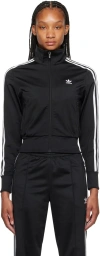 Adidas Originals W Firebird Tt Women's Track Jacket Black/white In Black