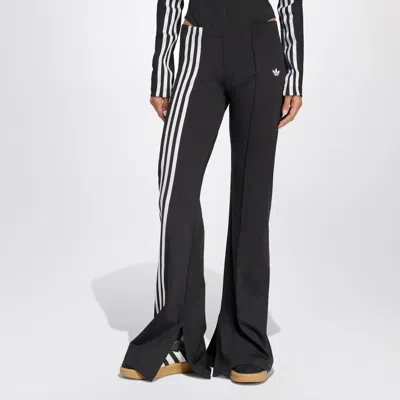 ADIDAS ORIGINALS ADIDAS ORIGINALS BLACK FLARED TROUSERS WITH SIDE STRIPES