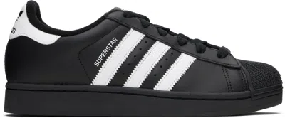 ADIDAS ORIGINALS BLACK SUPERSTAR II SNEAKERS