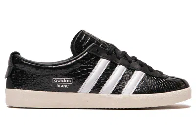 Pre-owned Adidas Originals Blanc Black White Crocodile (women's) Sneakers In Core Black/cloud White/off White