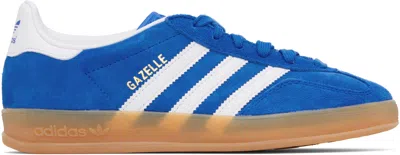 ADIDAS ORIGINALS BLUE GAZELLE INDOOR SNEAKERS