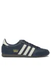 Adidas Originals Blue Leather Sneakers In Blue