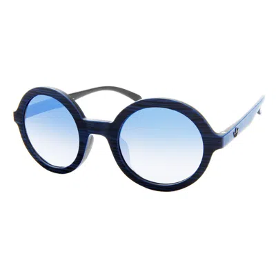 Adidas Originals Blue Plastic Sunglasses In Black