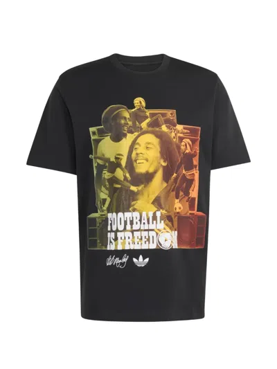 Adidas Originals Bob Marley Graphic T-shirt In Blue