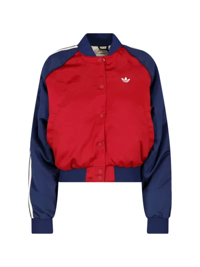 Adidas Originals Bomber Jacket "satin Sst" In Red
