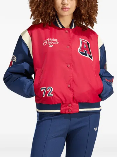 Adidas Originals Bomber Jacket With Badges In Multi