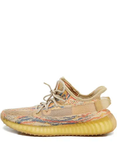Pre-owned Adidas Originals Boost 350 V2 Knit Pattern Sneakers In Neutral