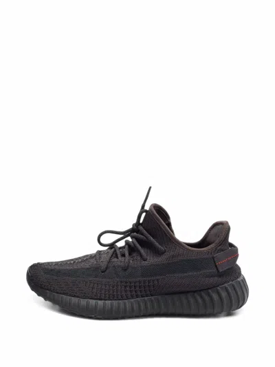 Pre-owned Adidas Originals Boost 350 V2 Knit Sneakers In Black