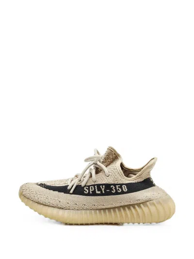 Pre-owned Adidas Originals Boost 350 V2 Knit Sneakers In Neutral
