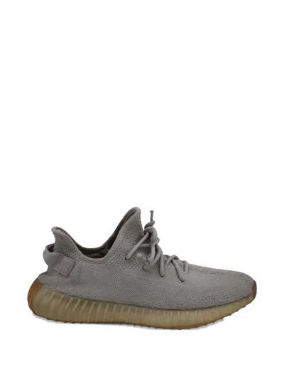 Pre-owned Adidas Originals Boost 350 V2 Lace-up Fastening Sneakers In Gray