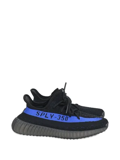 Pre-owned Adidas Originals Boost 350 V2 Lace-up Sneakers In Black