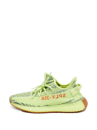 Pre-owned Adidas Originals Boost 350 V2 Lace-up Sneakers In Yellow
