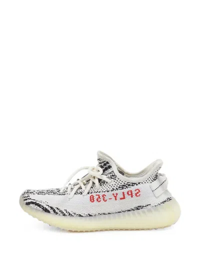 Pre-owned Adidas Originals Boost 350 V2 Zebra Trainers In White