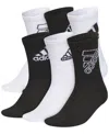 Adidas Originals Boys 2-5 Cushioned Mixed 2.0 Crew Socks, 6-pack In Multi