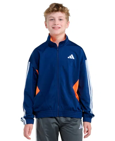 Adidas Originals Kids' Boys 8-20 Long-sleeve Sport Block Jacket In Blue
