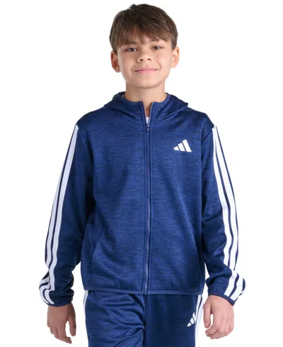 Adidas Originals Kids' Boys' 8-20 Long-sleeve Hooded Jacket In Blue