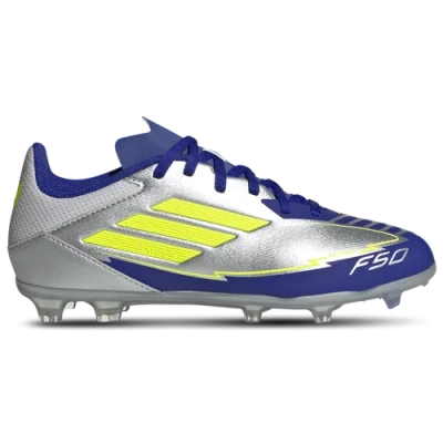 Adidas Originals Boys Adidas Adidas F50 League X Messi Fg/mg In Silver Metallic/solar Yellow/lucid Blue