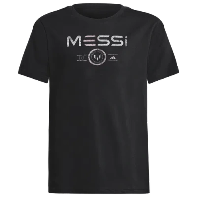 Adidas Originals Boys Adidas Adidas Heritage Messi T-shirt In Black