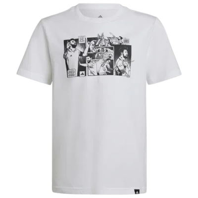 Adidas Originals Kids' Boys Adidas Adidas Messi Comic T-shirt In White/black