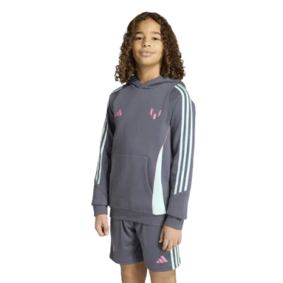 Adidas Originals Kids' Boys Adidas Adidas Messi Soccer Hoodie In Gray