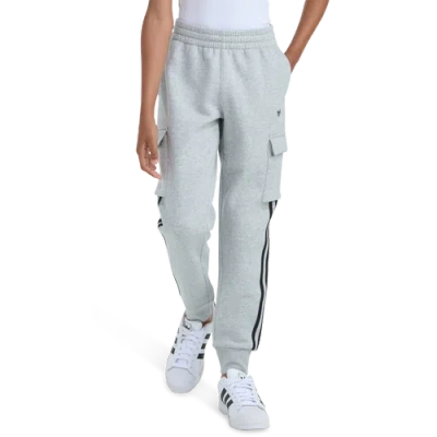 Adidas Originals Kids' Boys Adidas  3 Stripe Cargo Pants In Gray