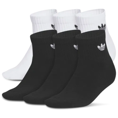 Adidas Originals Kids' Boys Adidas  Trefoil 2.0 Quarter Socks 6-pack In Black