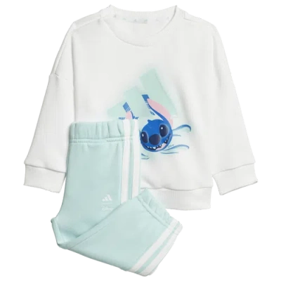 Adidas Originals Kids' Boys Adidas Adidas X Disney Lilo And Stitch Sweater And Joggers Set In White/semi Flash Aqua