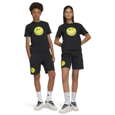 Adidas Originals Kids' Boys Adidas Adidas X Smiley World Sportswear Shorts In Black/bright Yellow