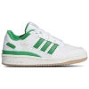 Adidas Originals White & Green Forum Low Sneakers In White/green/cloud White