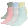 Adidas Originals Adidas Kids' Trefoil Assorted 6-pack Quarter Socks In Silver/flash Green/semi Pink Spark