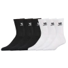 Adidas Originals Boys   Trefoil 6-pack Crew Socks In White/black
