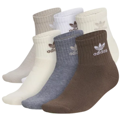 ADIDAS ORIGINALS BOYS ADIDAS ORIGINALS ADIDAS ORIGINALS TREFOIL 6-PACK QUARTER SOCKS 5-7