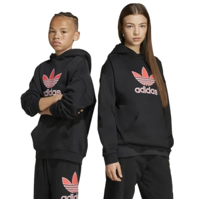 Adidas Originals Kids' Boys   Trefoil Essentials Lifestyle Hoodie In Black