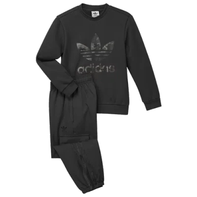 Adidas Originals Kids' Boys  Camo Fleece Set In Grey/black