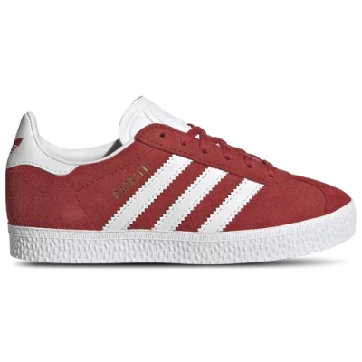 Adidas Originals Kids' Boys  Gazelle 2 In White/gold Metallic/better Scarlet