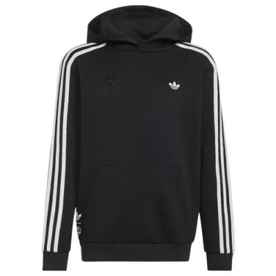Adidas Originals Boys  Graphic Loose Hoodie In Black