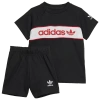 Adidas Originals Boys   Ny T-shirt & Shorts Set In Black/white/red