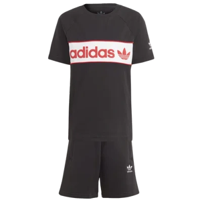Adidas Originals Kids' Boys Preschool   Ny T-shirt & Shorts Set In White/black/red